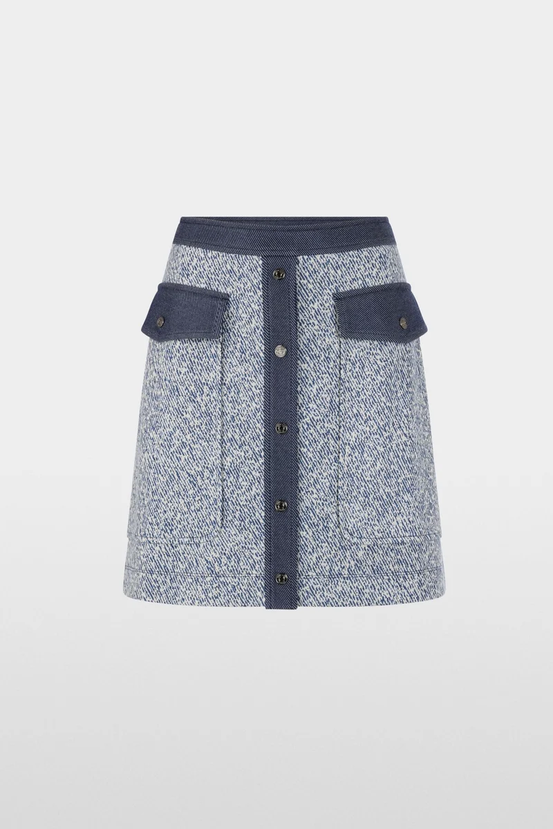 Jupe courte en viscose extensible