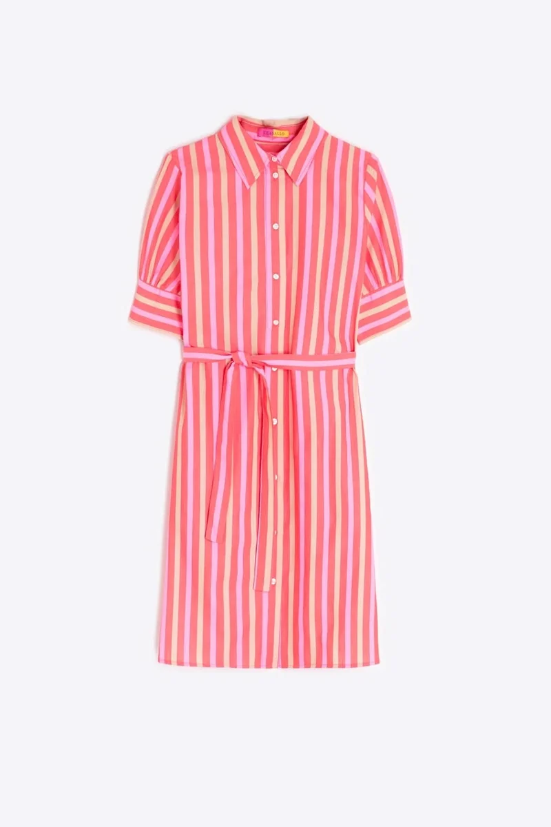 Robe chemise courte ceinturée
