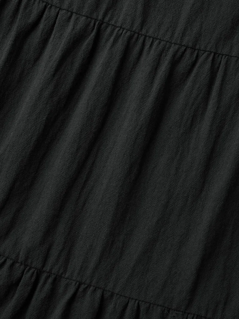 Pure Cotton Spacious Pockets Midi Dress