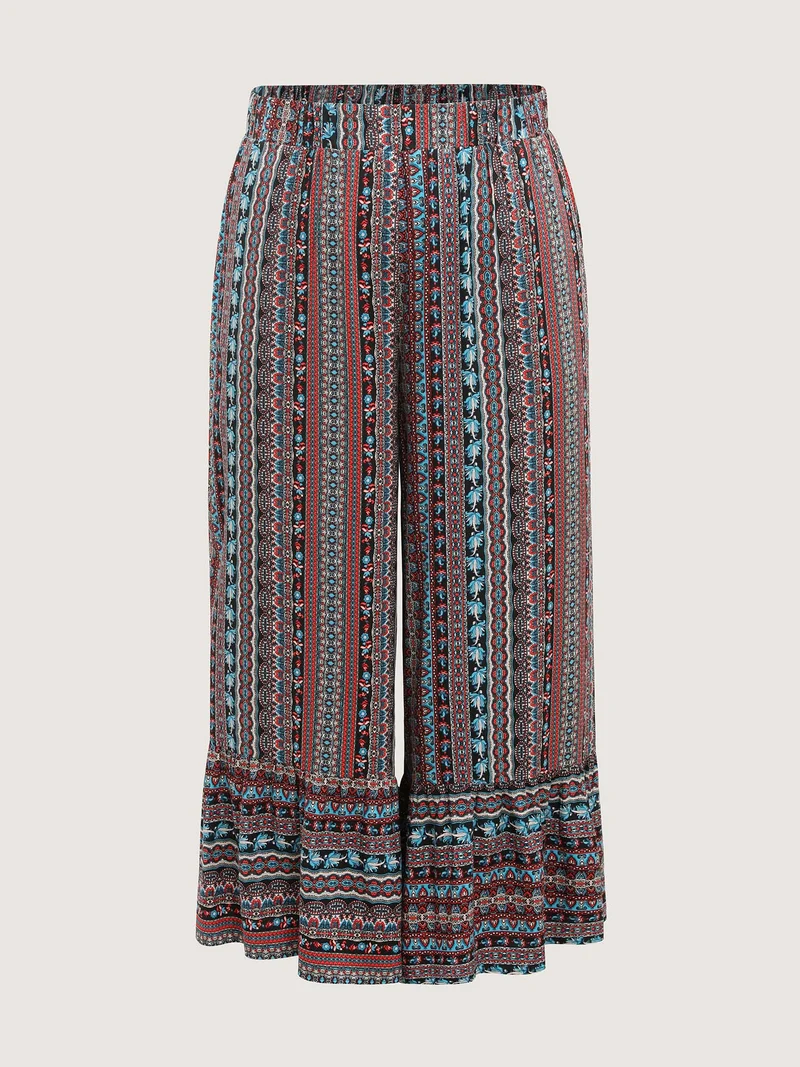 Boho Stripes Stretchy Waist Pants