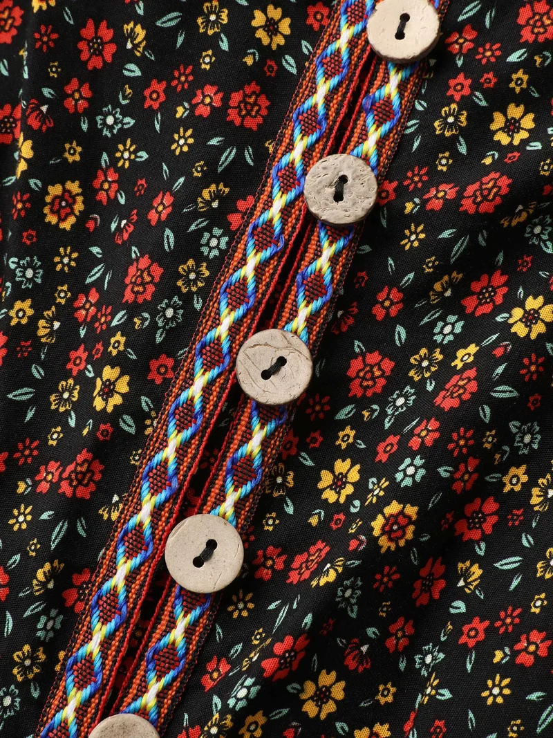 Rayon Radiant Floral Print Pockets Romper