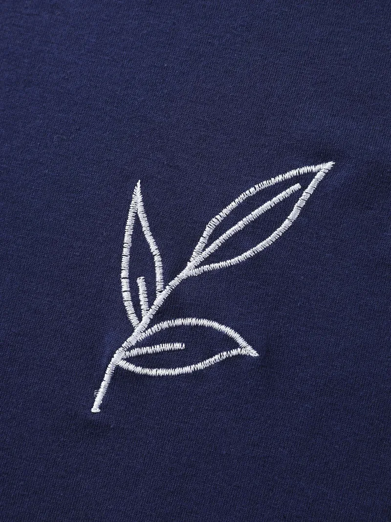 Citrus Embroidered Shimmery Solid T-Shirt