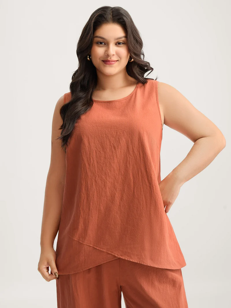 Pure Cotton Overlap Hem Co-Ord Set