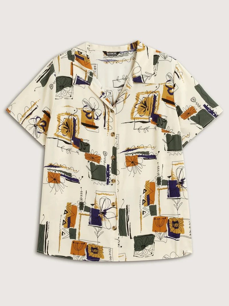 Floral Notes Collared Blouse