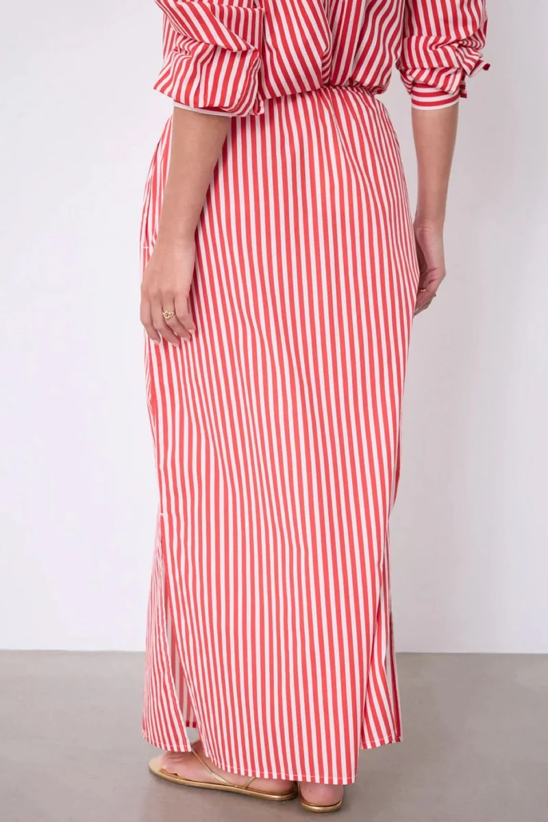 Jupe Ilona longue rayée taille élastique
