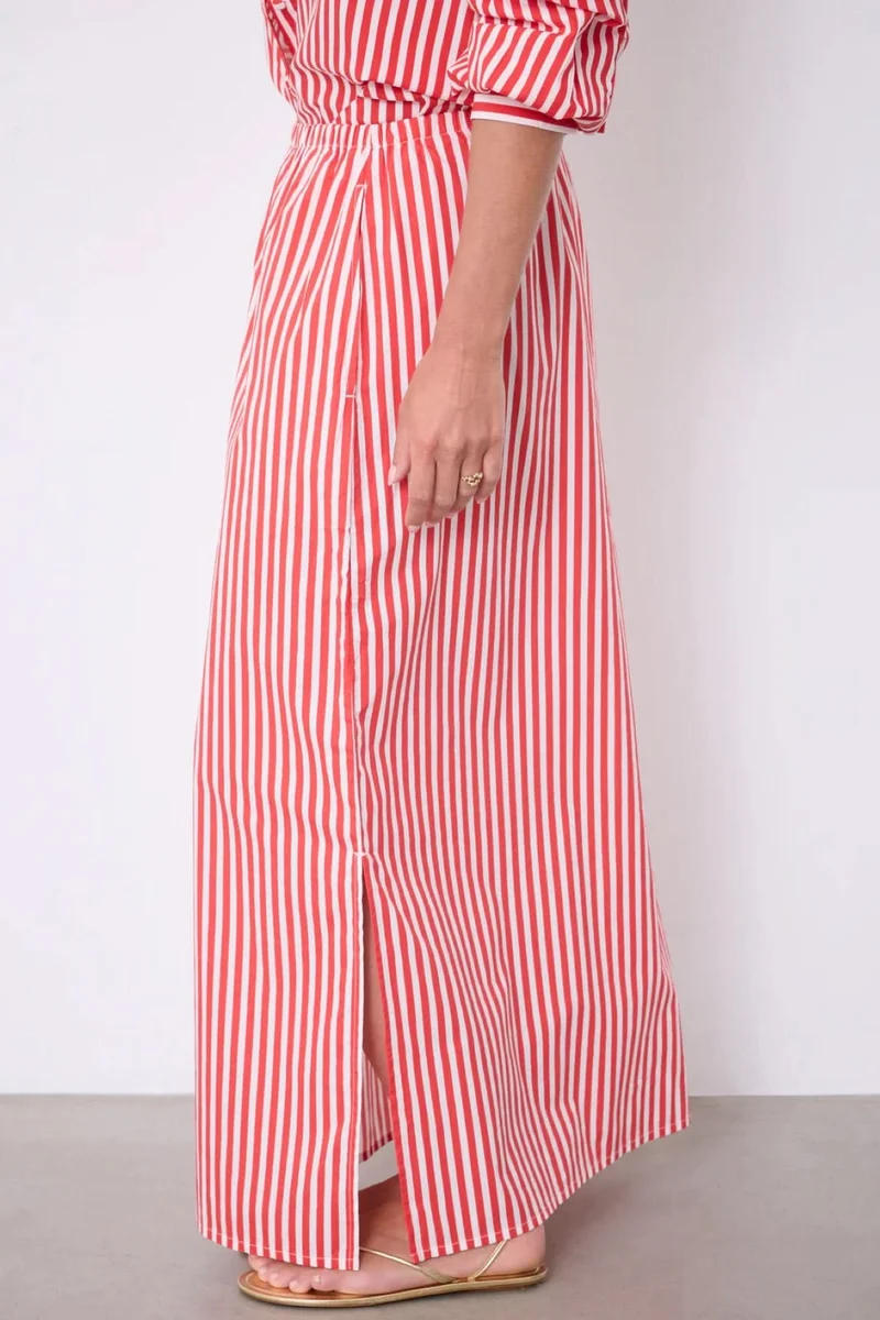 Jupe Ilona longue rayée taille élastique