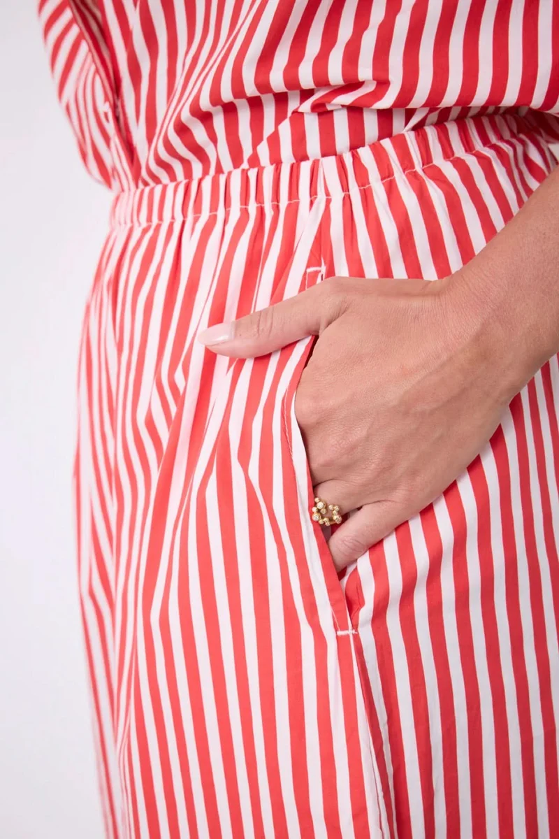 Jupe Ilona longue rayée taille élastique