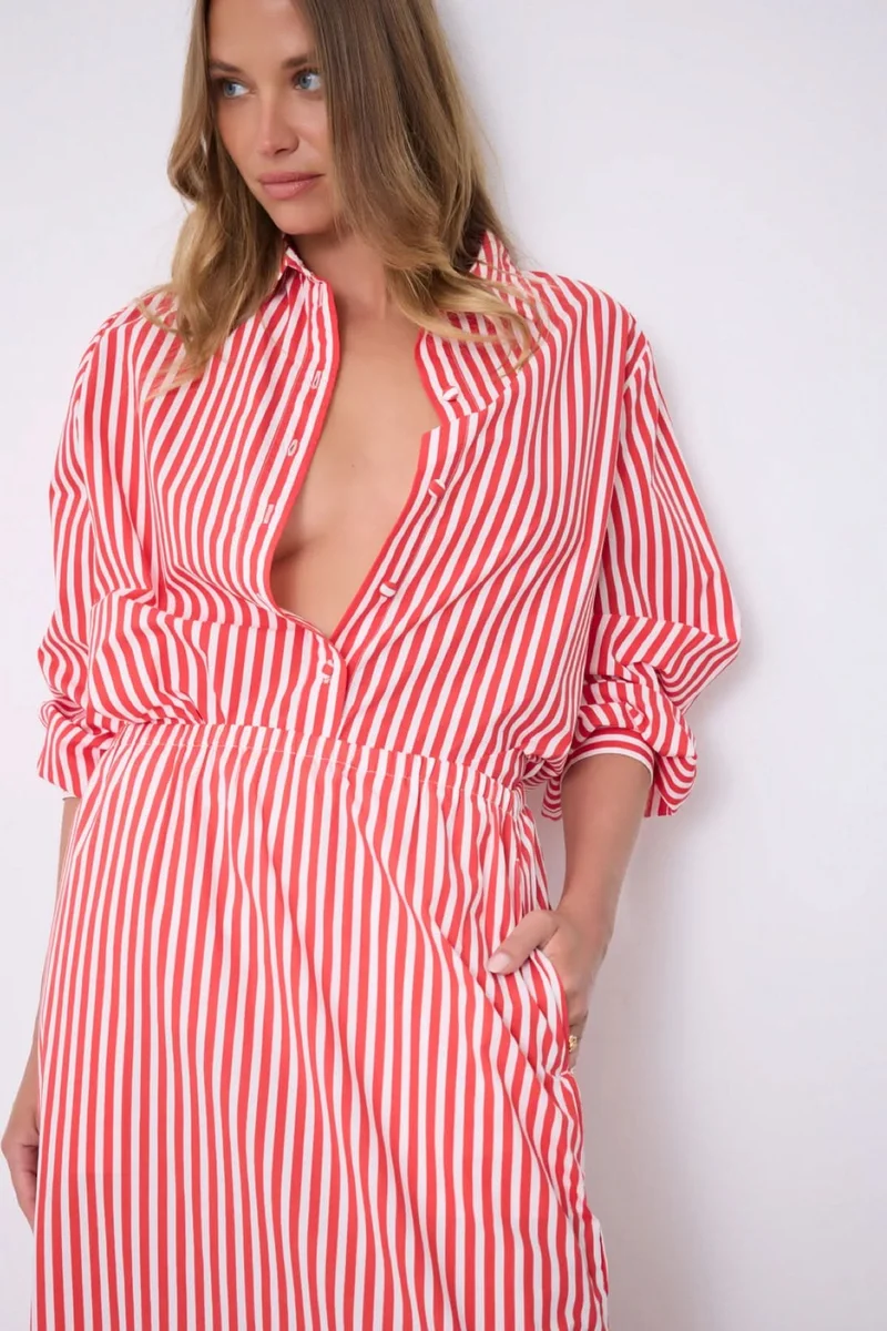 Jupe Ilona longue rayée taille élastique