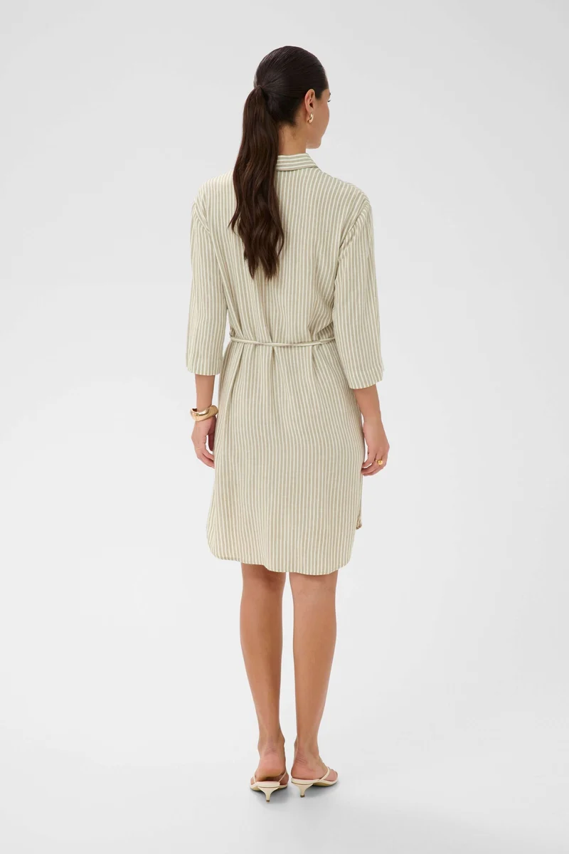 Robe chemise Milia à rayures avec ceinture
