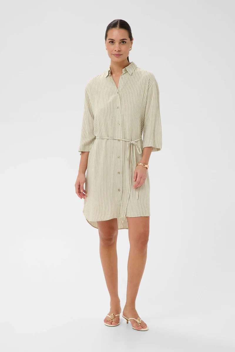 Robe chemise Milia à rayures avec ceinture