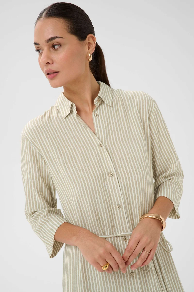 Robe chemise Milia à rayures avec ceinture