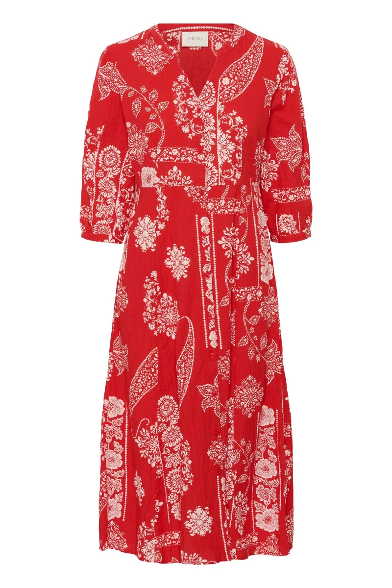 Robe Bia midi imprimée à manches trois-quarts