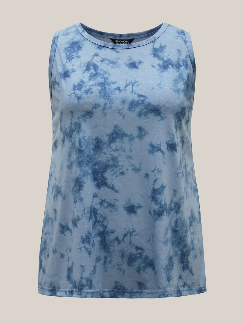 Color Fusion Round Neck Tank Top