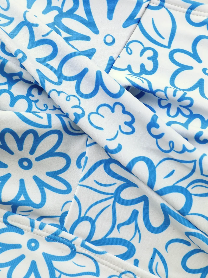 Anti-Float Ties Twist Front Swim Dress