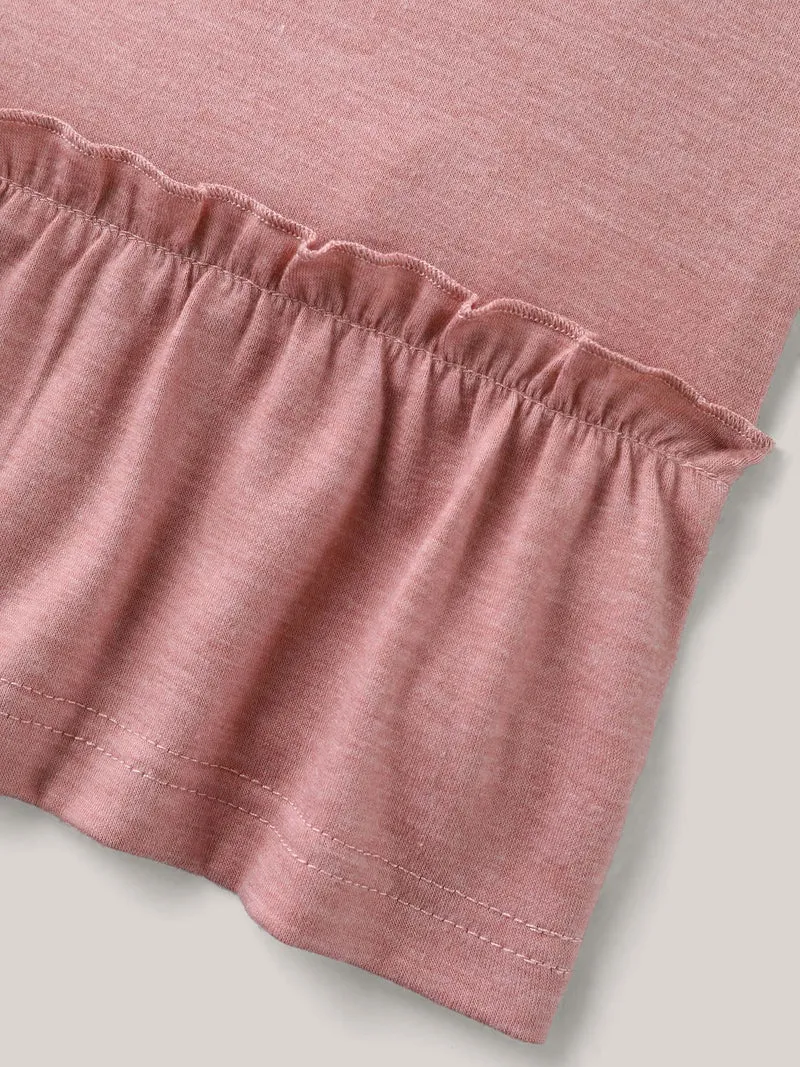 Stretchy Heather Hooded Ties T-Shirt