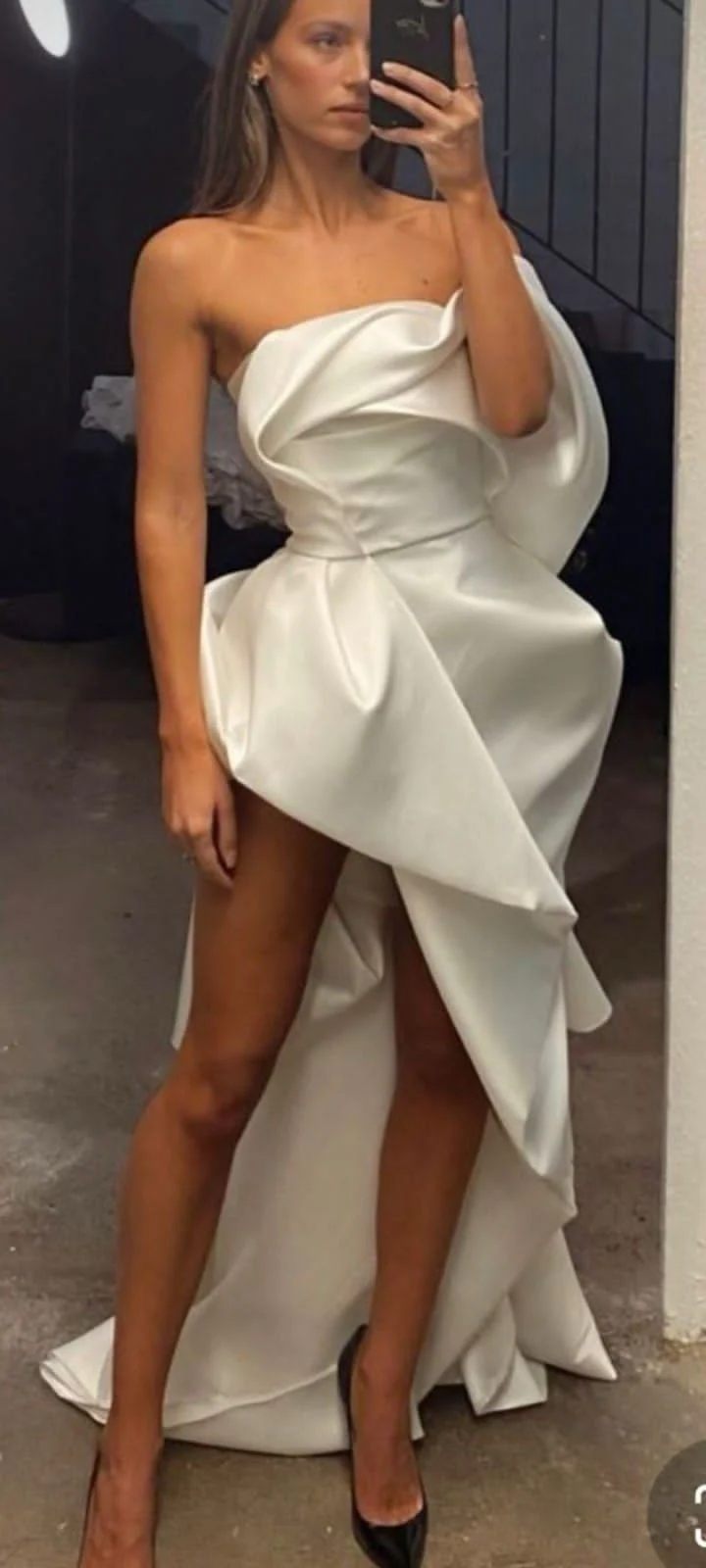 Robe de soirée en satin pour mariage, bal de promo, fête