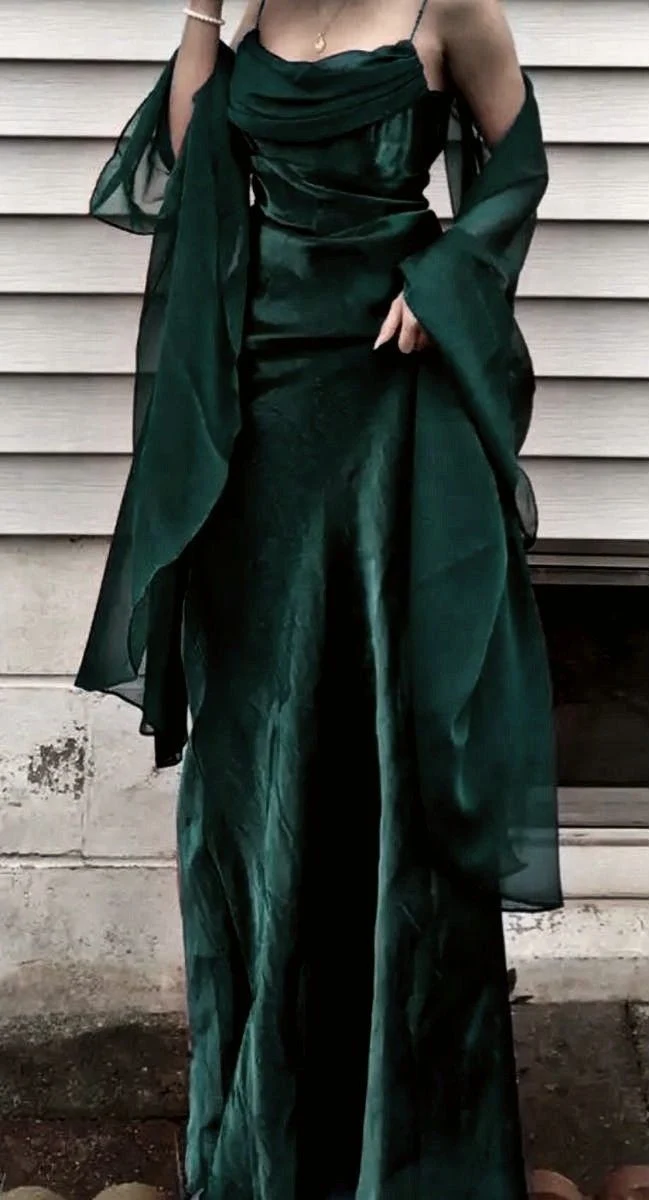 Robes de bal longues vertes, robes de soirée, tenues de soirée