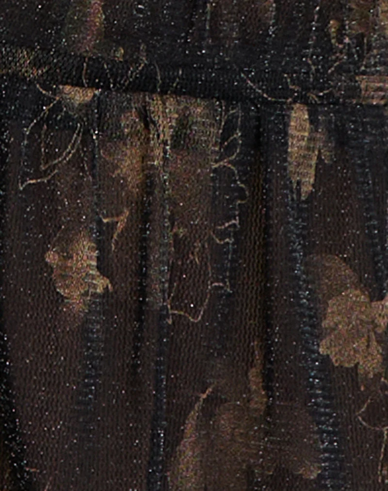 Haut dos nu Kaito noir avec reflets bronze
