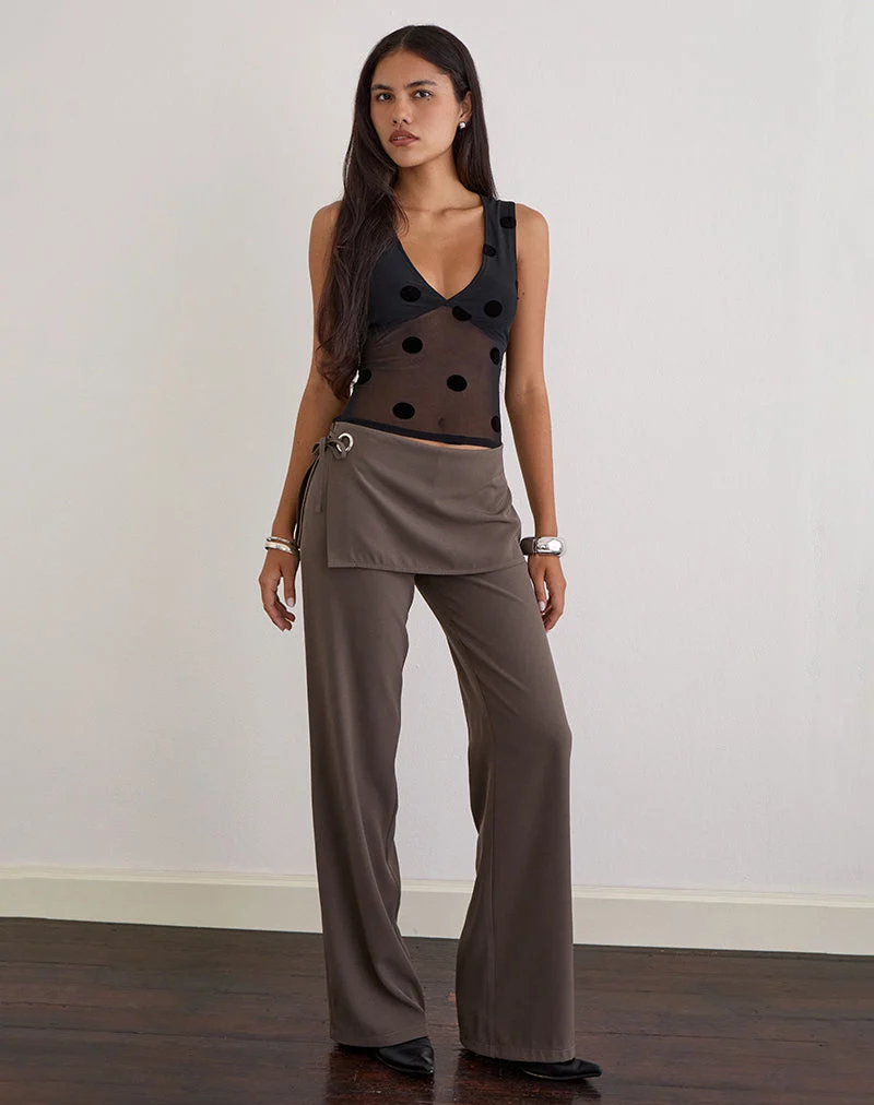 Lihat Top en noir à gros pois
