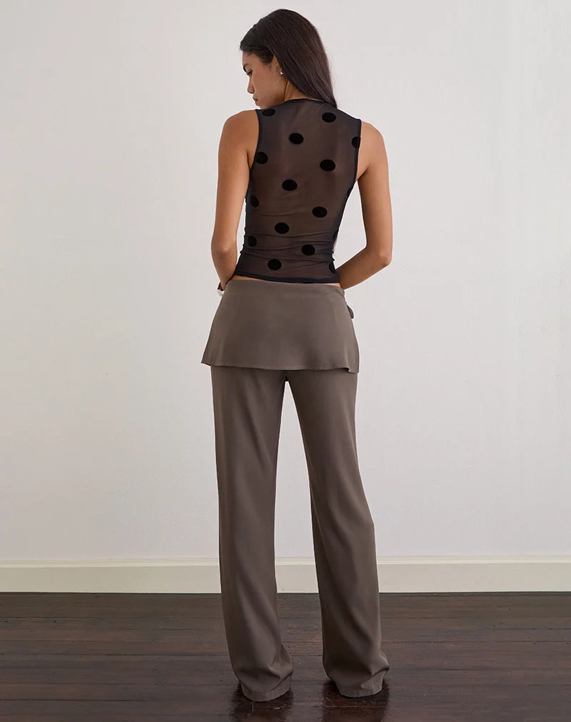 Lihat Top en noir à gros pois