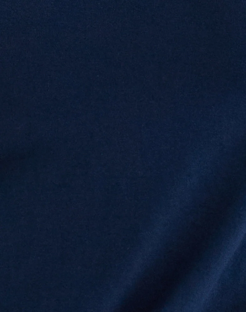 Haut dos nu Giunea Knot en bleu marine
