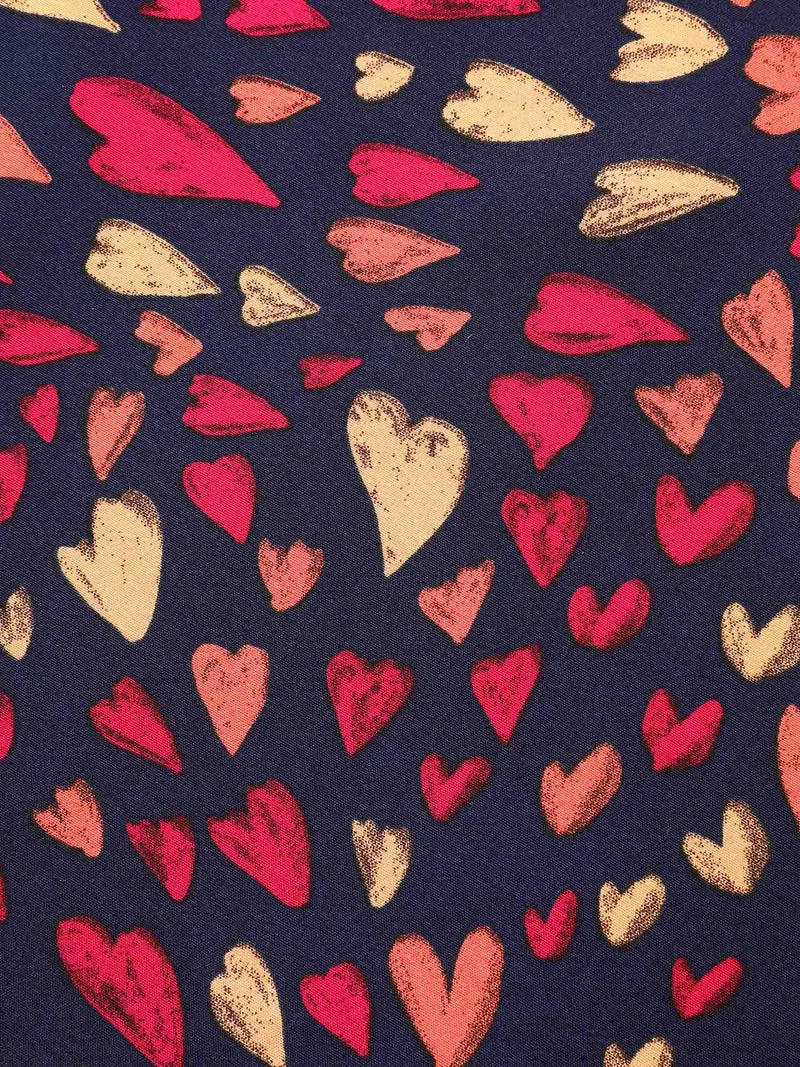 Love Pattern Elastic Waist Gathered Skirt