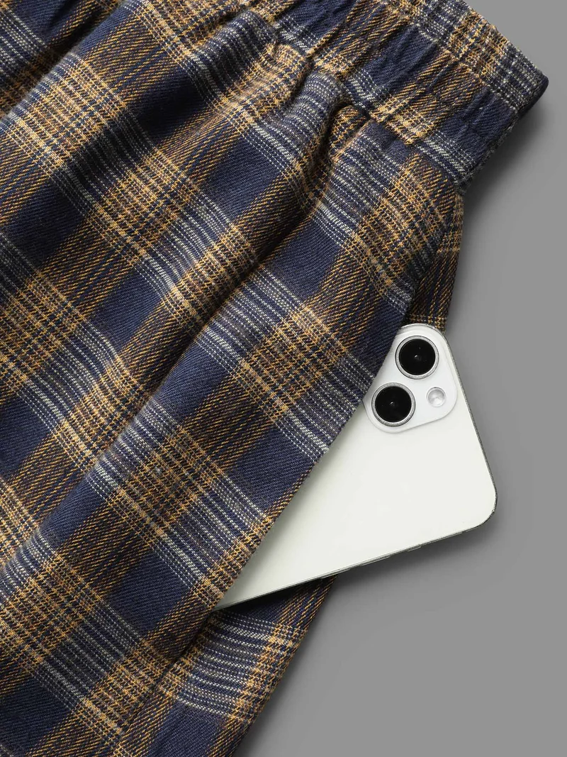 Plaid Pattern Stretchy Waist Skirt
