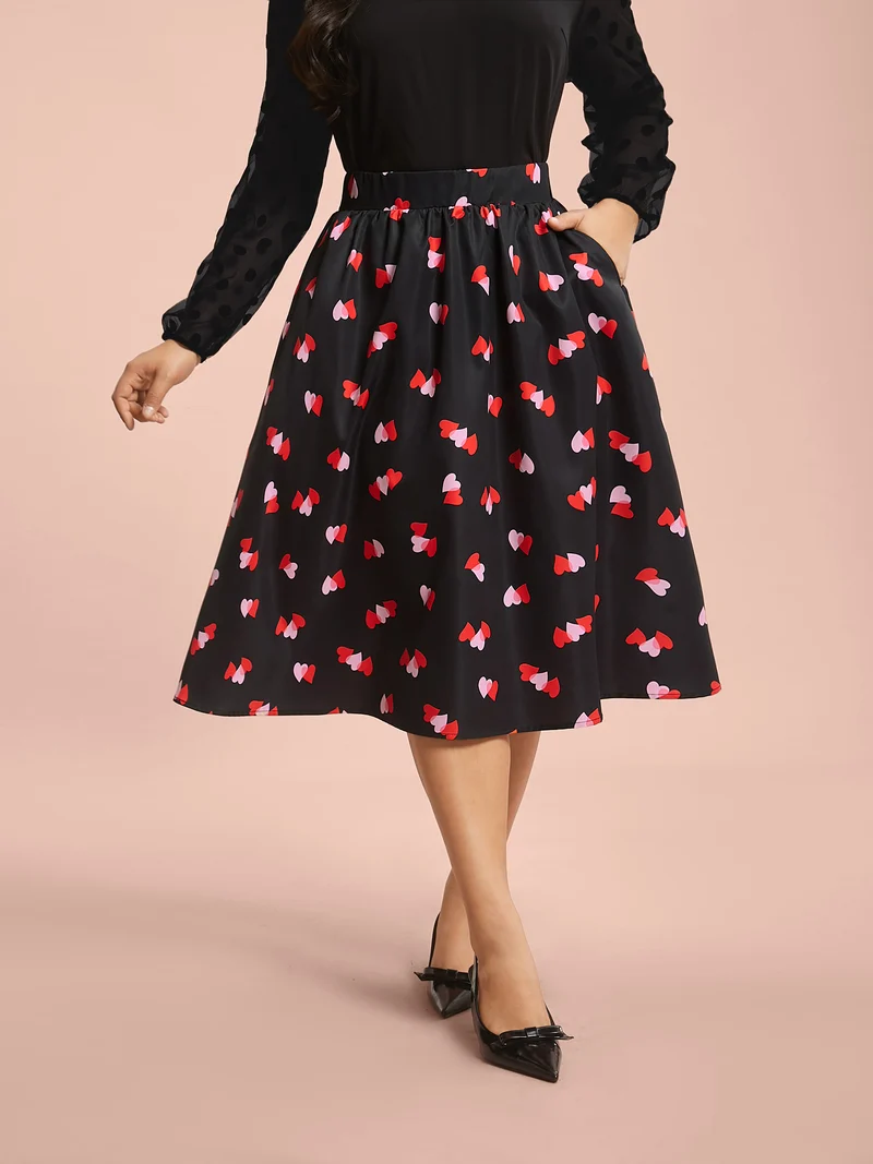 Romantic Flair Pocket Pleated Skirt
