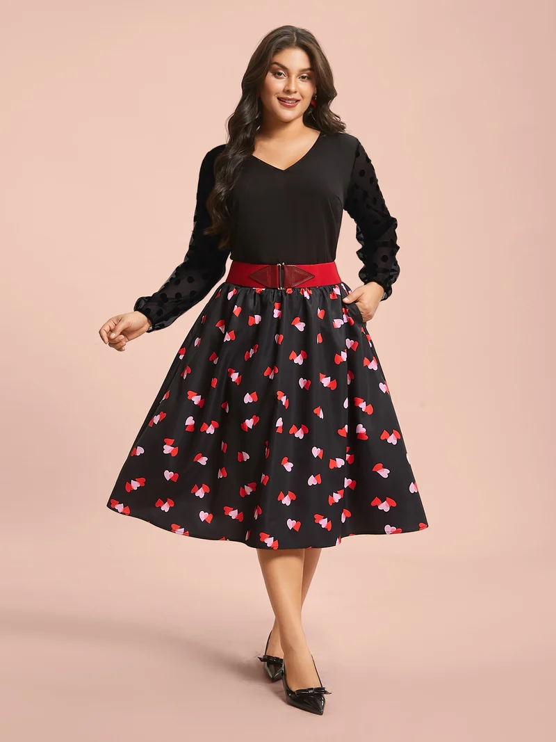 Romantic Flair Pocket Pleated Skirt