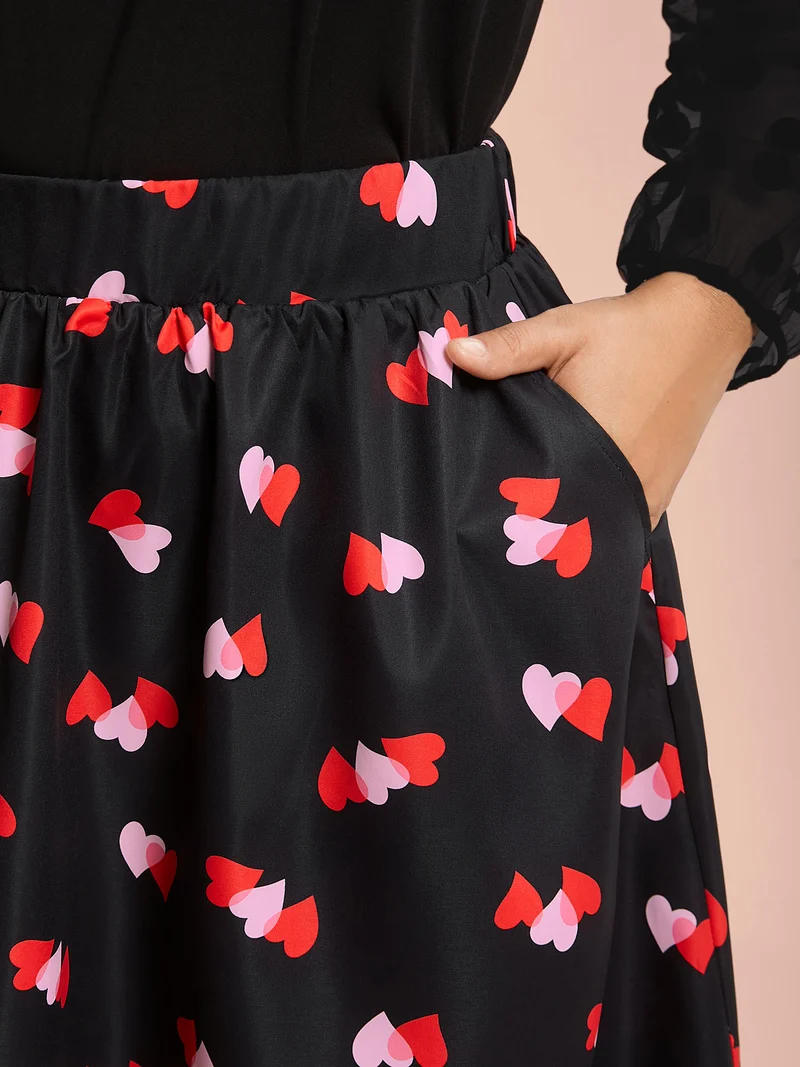 Romantic Flair Pocket Pleated Skirt