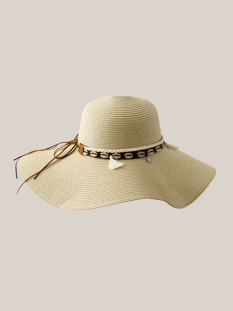 Curved Brim Straw Vacation Hat