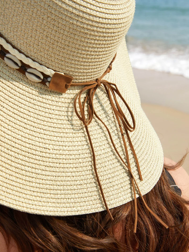 Curved Brim Straw Vacation Hat