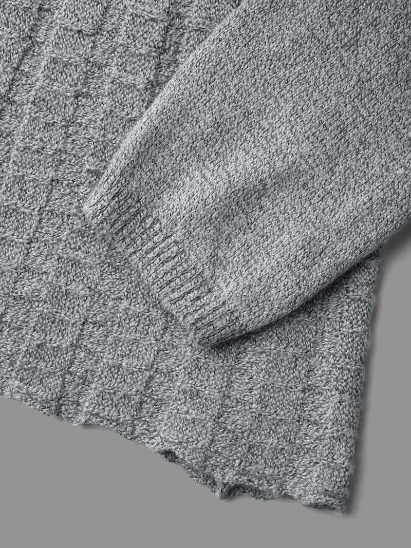 Folded Kimono Collar Plain Plisse Cardigan