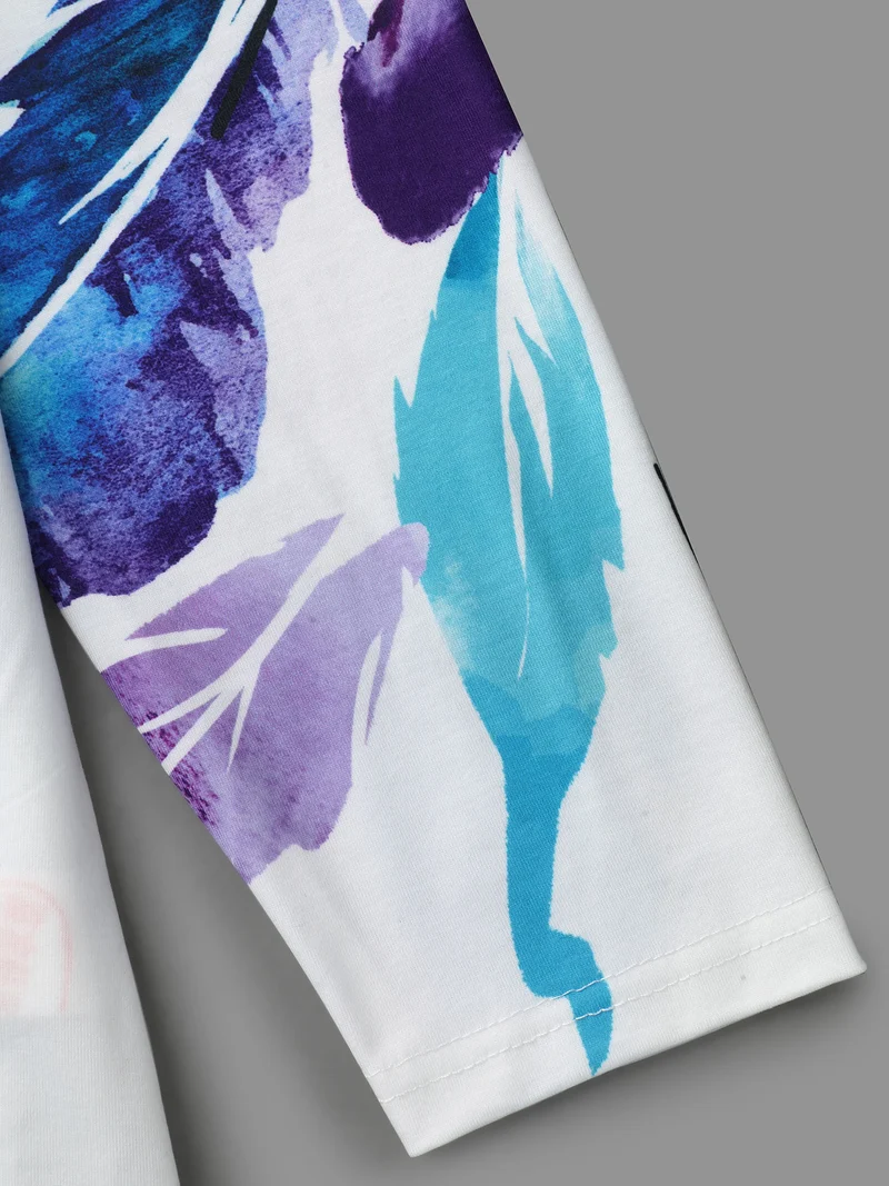 Floral Boho Print Stretchy T-Shirt