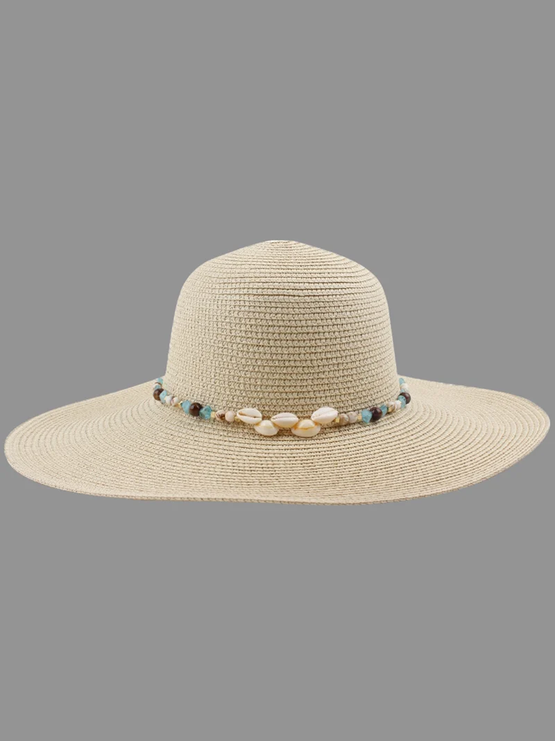Curved Brim Seashell Vacation Hat