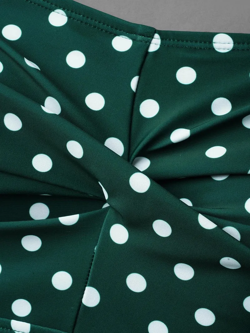 Polk Dot Crossback One Piece Swimsuit