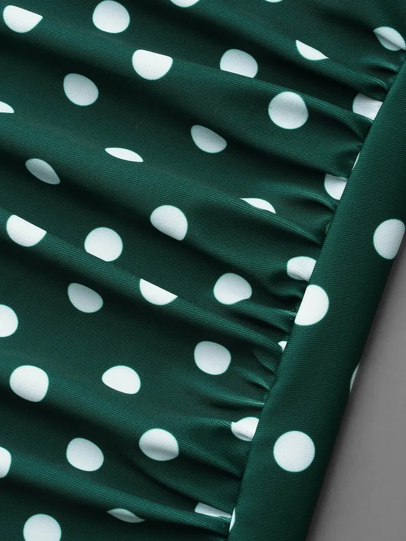 Polk Dot Crossback One Piece Swimsuit