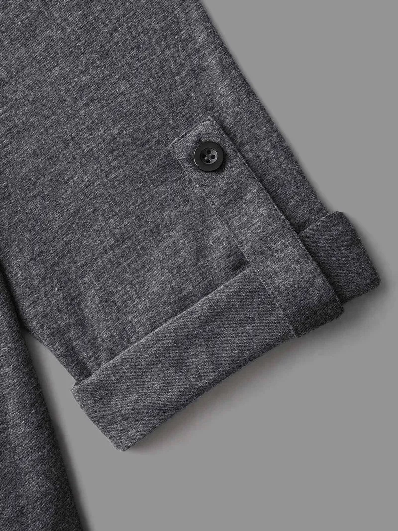 Solid Tab Sleeve Pocket Kimono