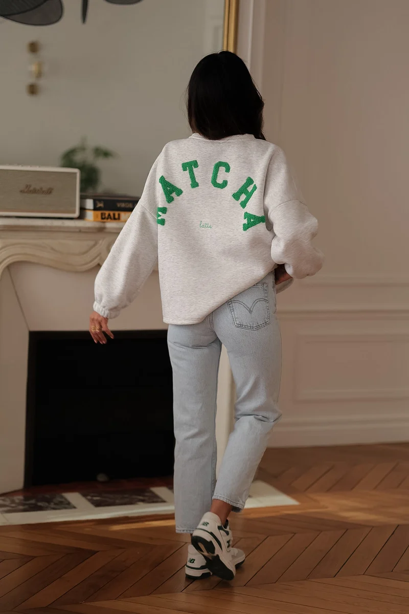Sweat Matcha gris