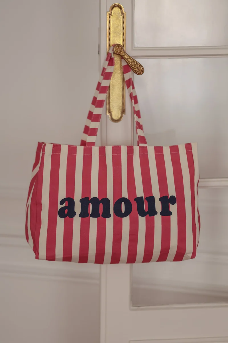 Cabas Amour rose fuchsia