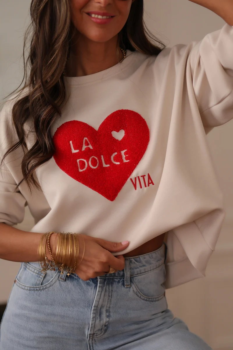 Sweat Dolce vita beige