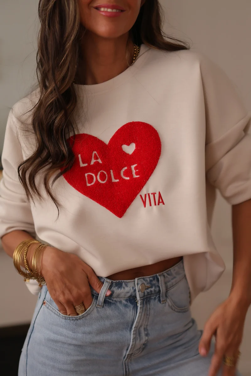 Sweat Dolce vita beige