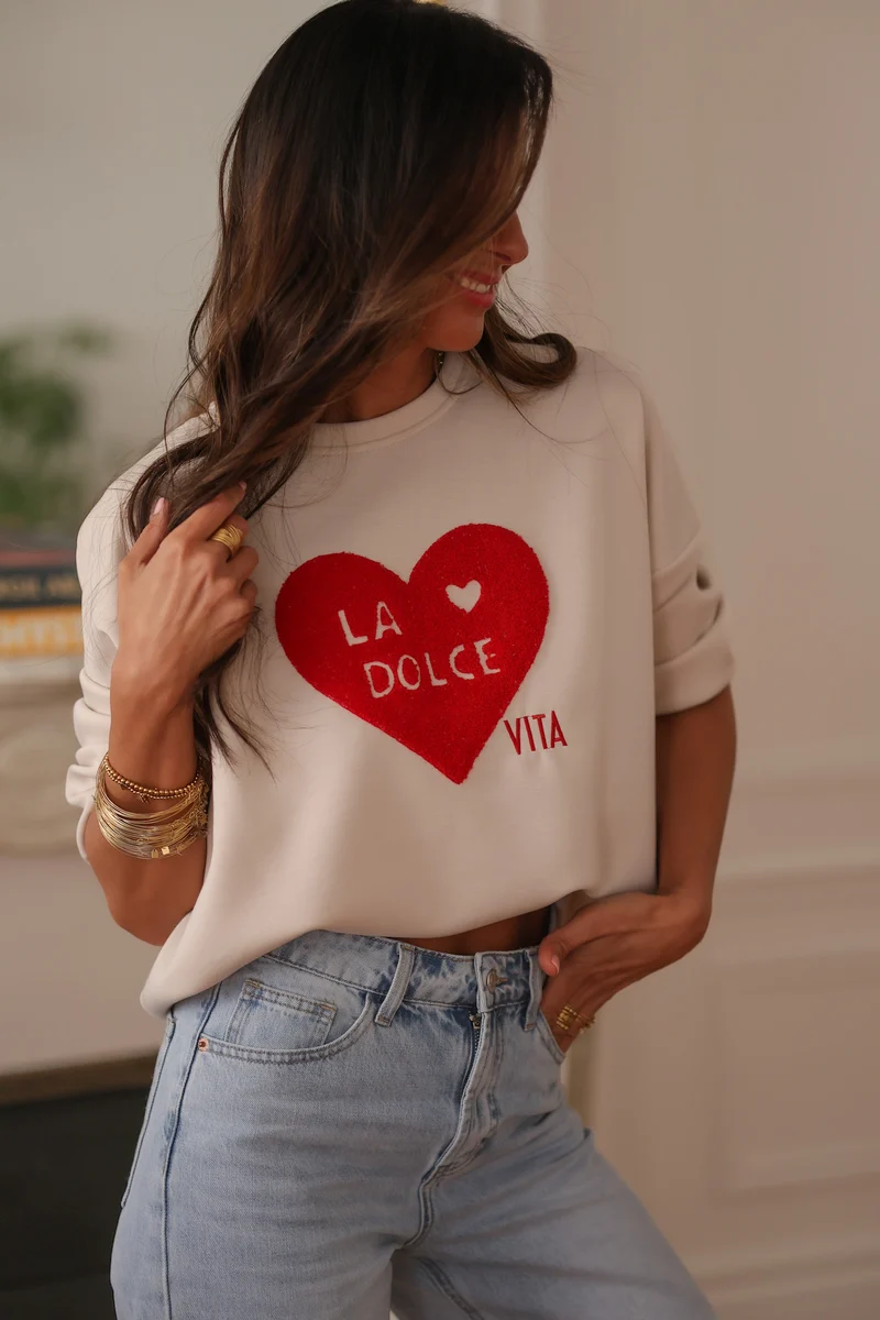 Sweat Dolce vita beige