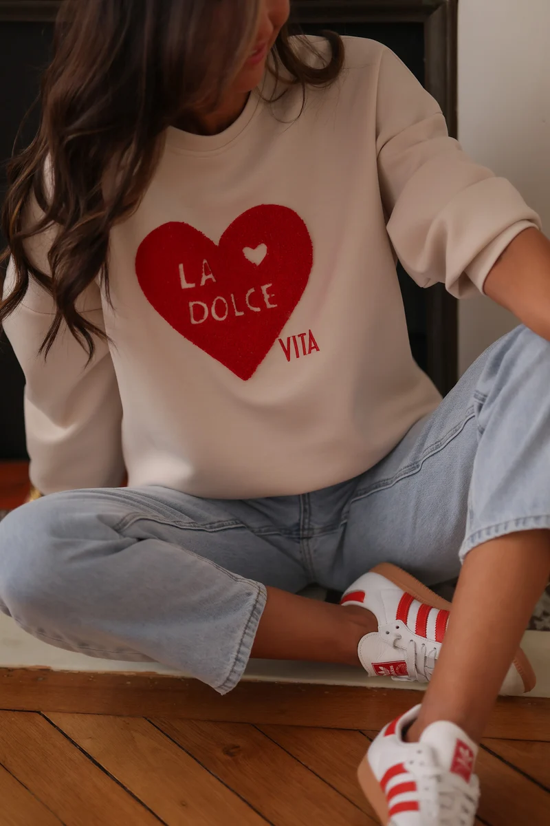 Sweat Dolce vita beige