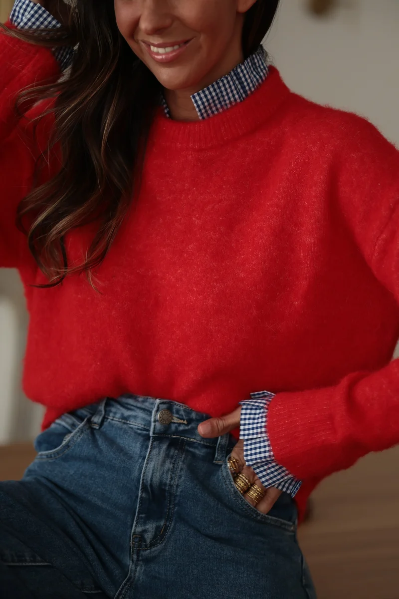 Pull Léonie rouge