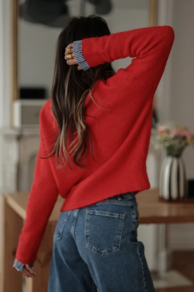 Pull Léonie rouge