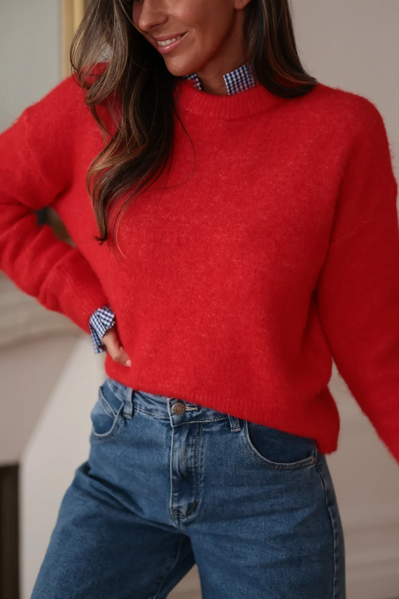 Pull Léonie rouge