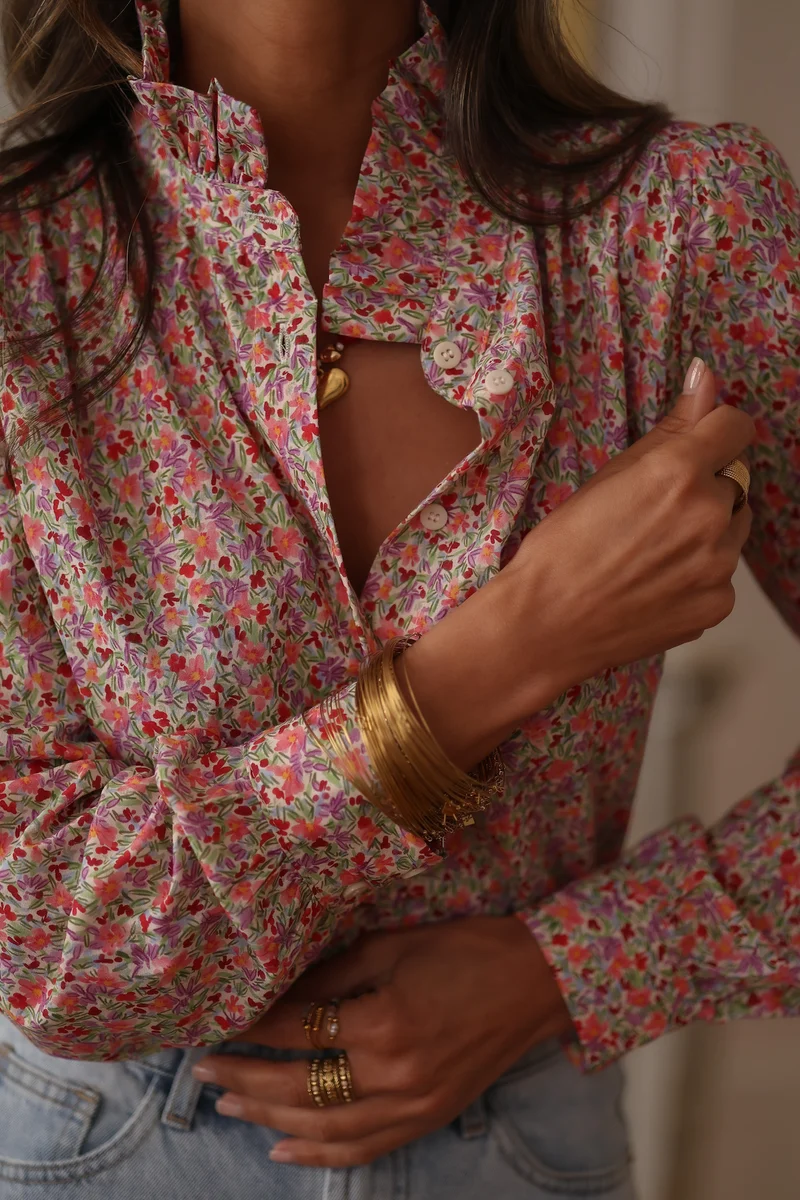 Chemise April à fleurs