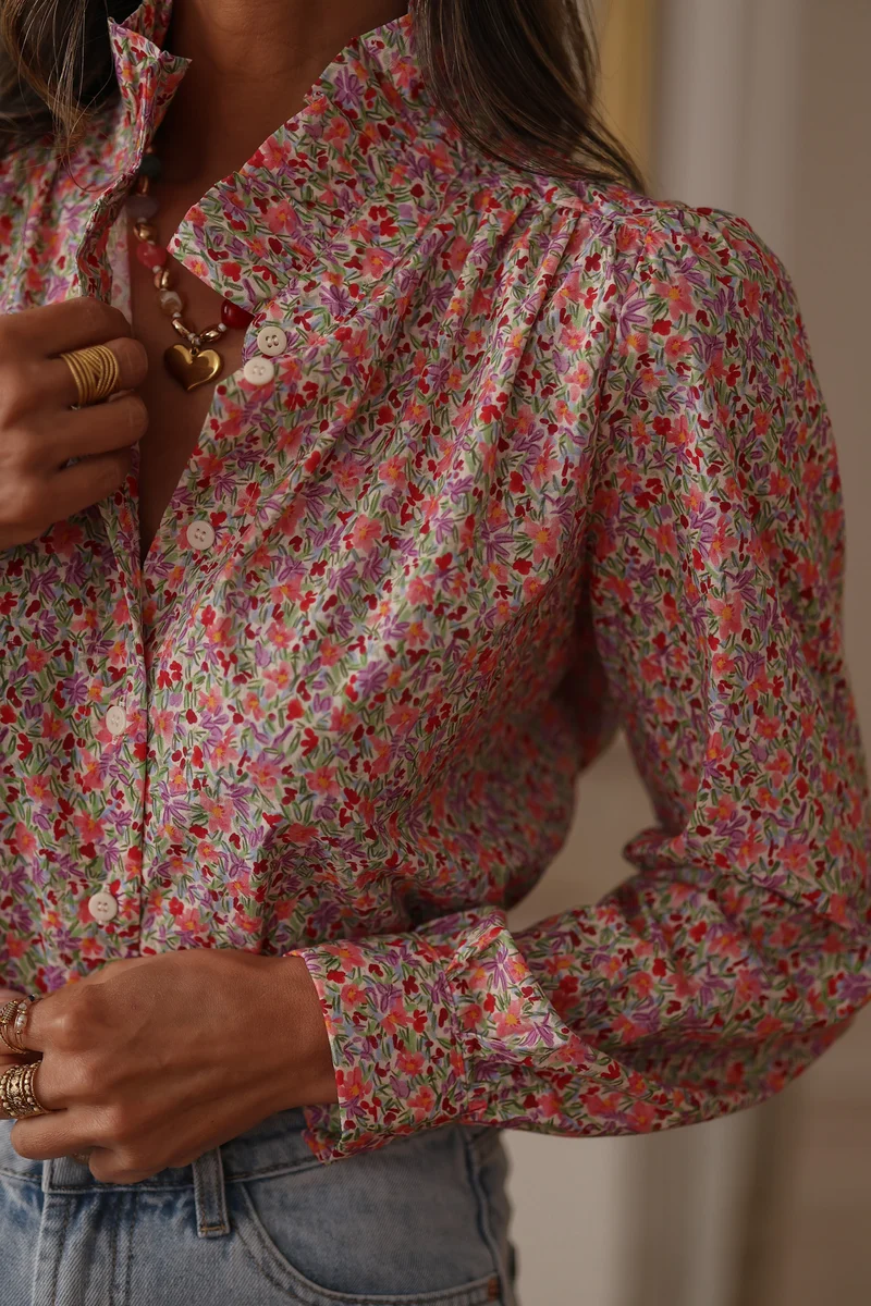 Chemise April à fleurs