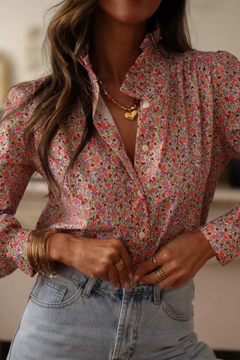 Chemise April à fleurs
